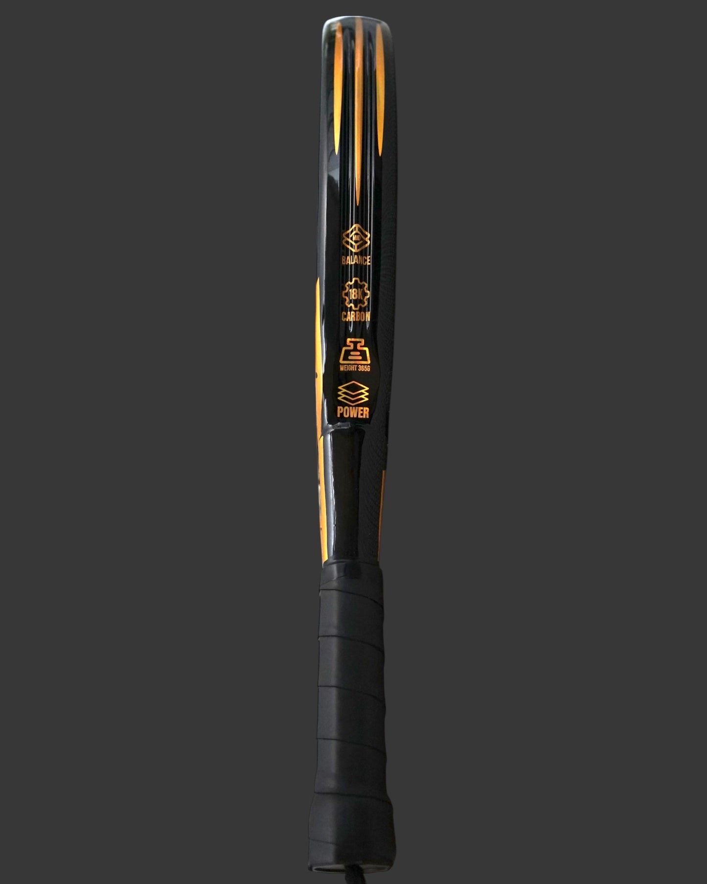 Strike V1 – 18K Carbon Goud Padel Racket | Druppelvorm, Mid Balance, 365g