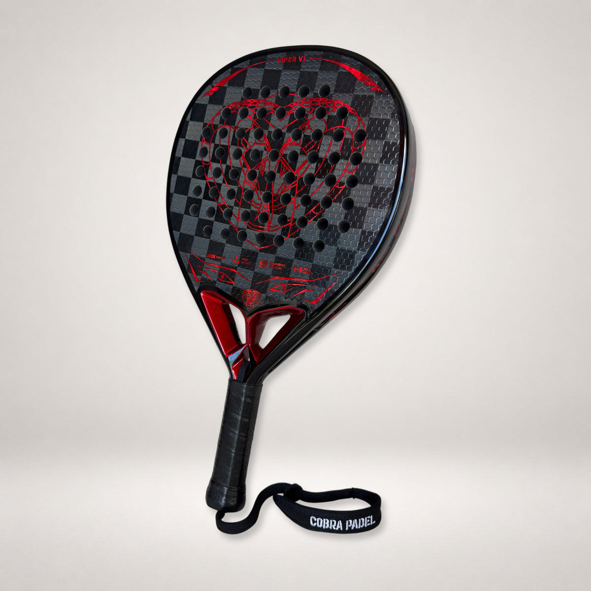 Cobra Padel Viper V1 Red 18K diamond padel racket
